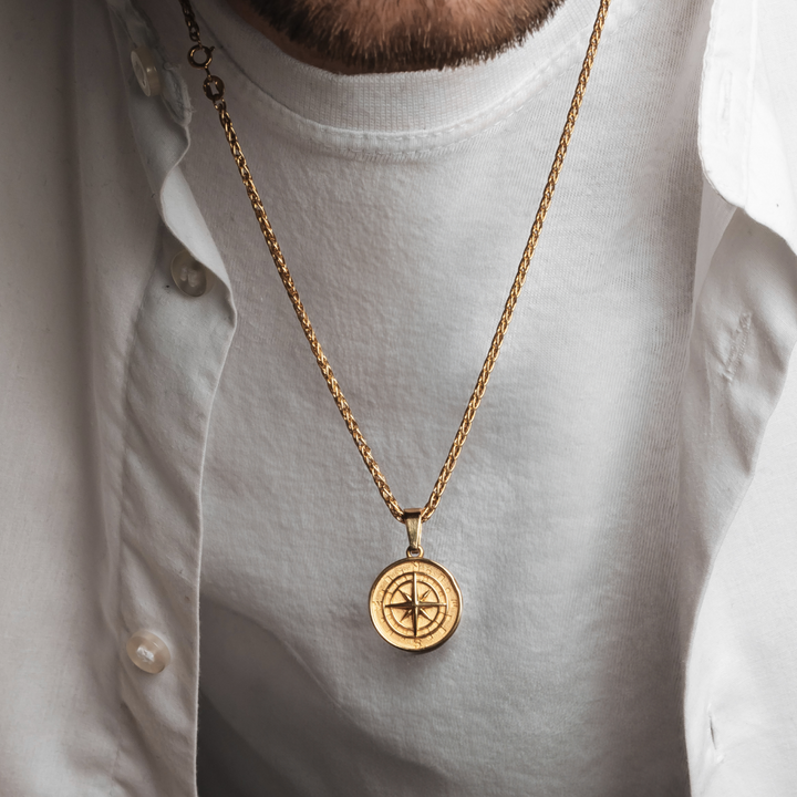 Silver pendant COMPASS