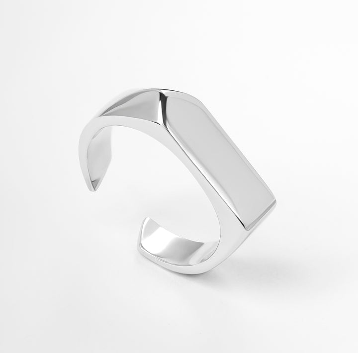 Silver ring MONOLITH