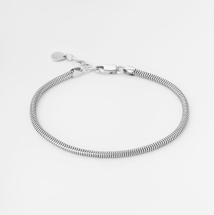 Silver flexible bracelet SNAKE