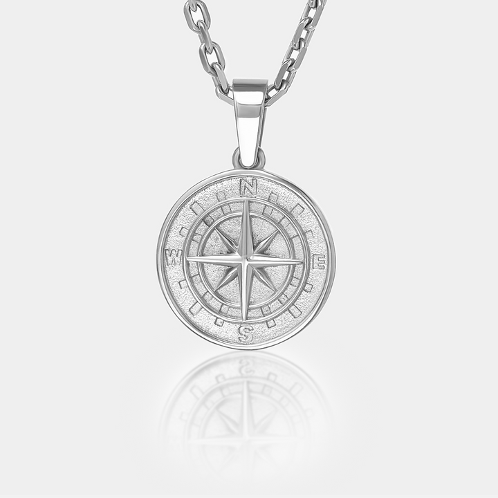 Silver pendant COMPASS