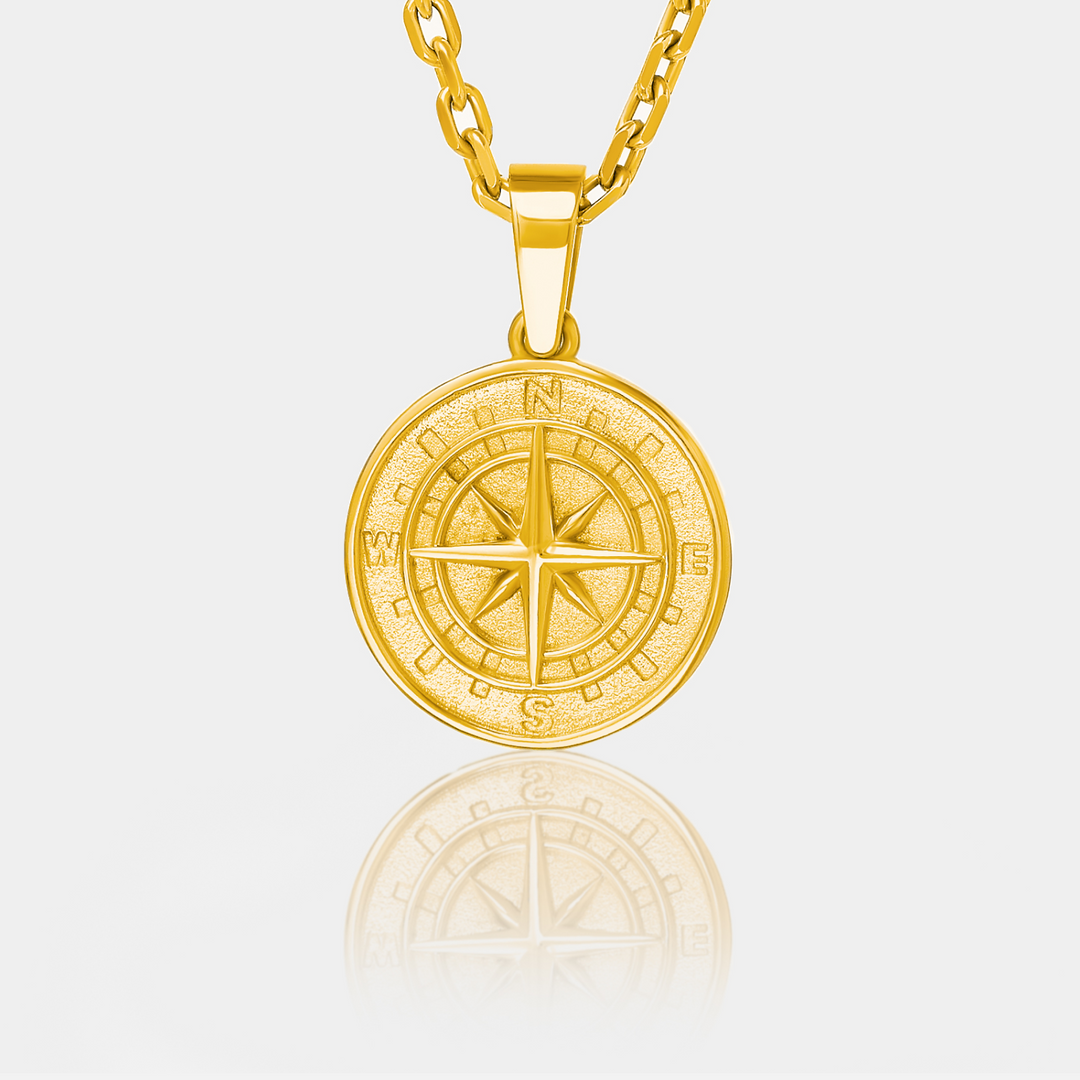 Silver pendant COMPASS